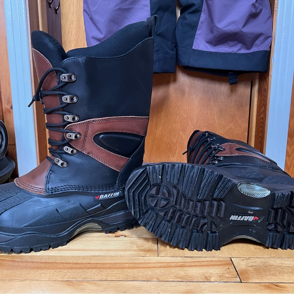 Baffin Men's Black and Brown Winter Boots